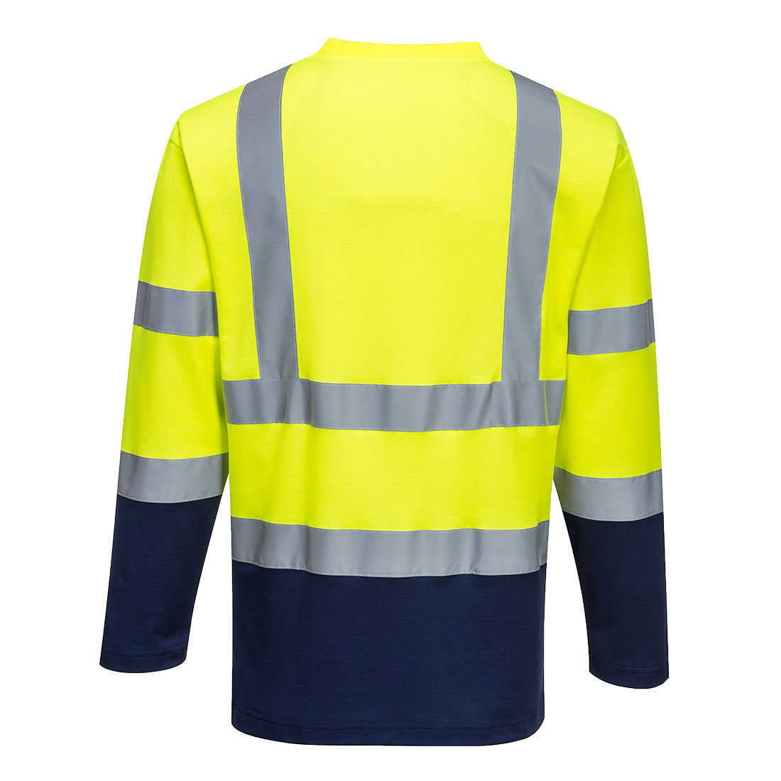 Camiseta manga larga de alta visibilidad reflectiva bicolor amarilla azul  S280 PortWest - Central de Suministros Gspath