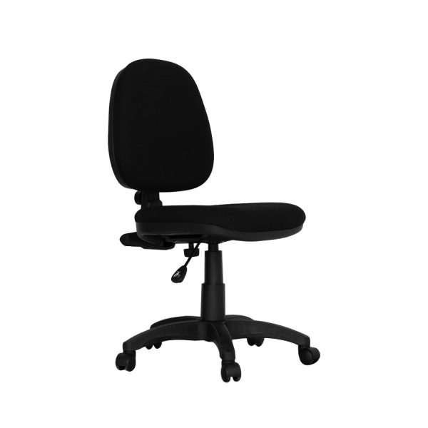 Silla de oficina ergonómica sin brazos negra