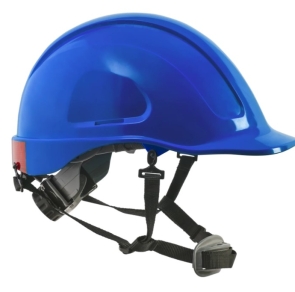 Casco Zubiola de Seguridad Tipo Industrial Tipo II Alta Visibilidad 6 apoyos, Con Barbuquejo y Ratchet Azul Ref. 11888903