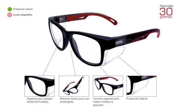 Gafas de Seguridad Lente formulado KIM 66 Heraclex RX AL273