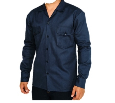 Camisa de Dril Azul Oscuro Manga Larga – Hombre
