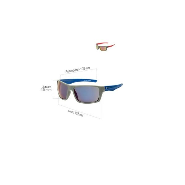 Gafas de Seguridad Hermes Revo Lente Espejado Azul Kim 34 - Marca "Kim"