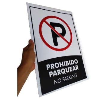 Señal Prohibido Parquear