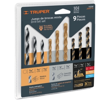 Juego-9-brocas-Truper-central-de-suministros-gs