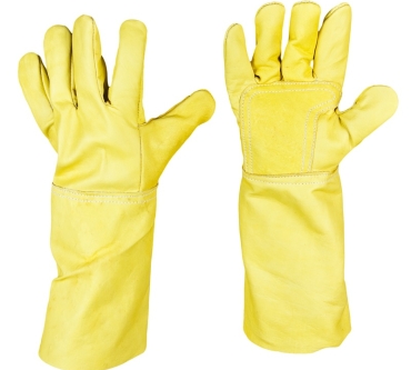 Guante De Vaqueta Tipo Ingeniero Largo Reforzado 