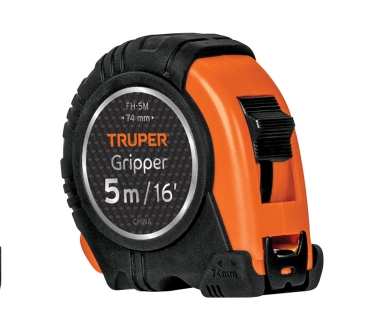 Flexometro encauchado Truper 5 Mts