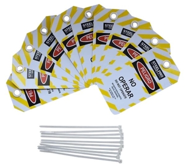 TARJETAS DE BLOQUEO PELIGRO AMARILLA - NO OPERAR STEELPRO