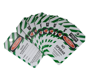 TARJETAS DE BLOQUEO PELIGRO VERDE - NO OPERAR STEELPRO