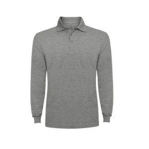 CamiBuzo tipo polo Manga Larga Gris Hombre