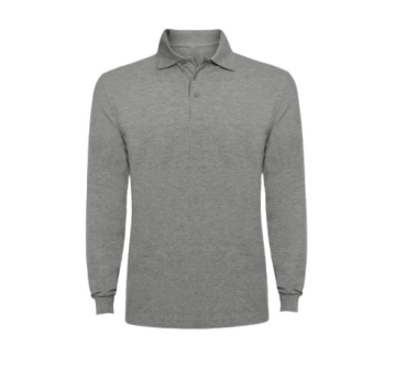 CamiBuzo tipo polo Manga Larga Gris Hombre