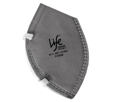 Mascarilla con filtro de carbón activado Gris Marca Life