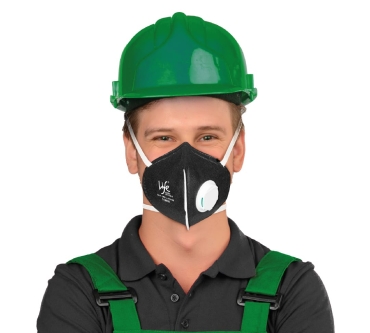 Mascarilla con filtro de carbón activado Negra Marca Life