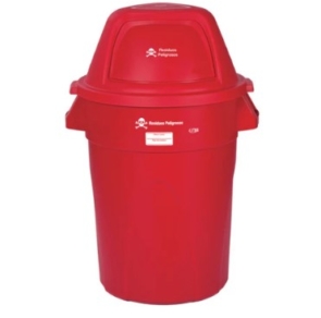 Contenedor papelera de 121 Litros Rojo