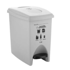 Papelera 12 Litros de pedal Blanca