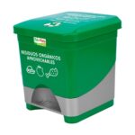Papelera 20 Litros de pedal Verde