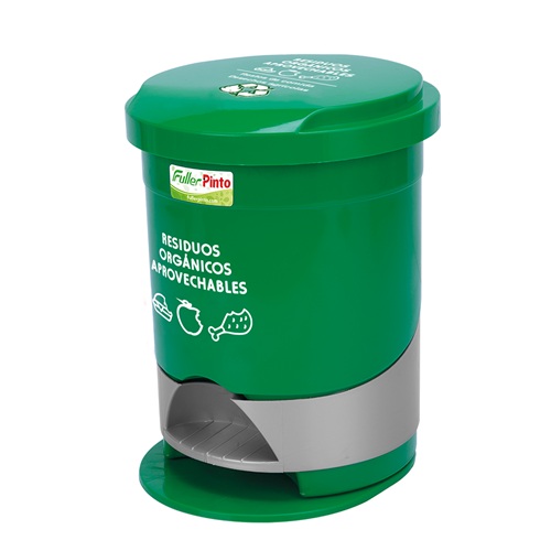 Papelera 12 Litros de pedal verde