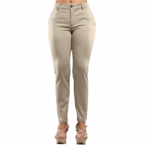 Pantalón en Dril Stretch Caqui para Dama