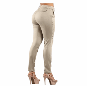 Pantalón en Dril Stretch Caqui para Dama