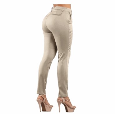 Pantalón en Dril Stretch Caqui para Dama