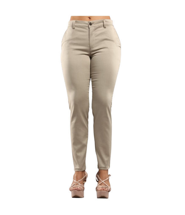 Pantalón en Dril Stretch Caqui para Dama