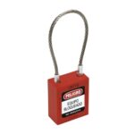 Candado de Guaya de Acero Rojo B Yale