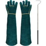 Guantes de manejo de animales con gancho de serpiente