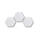 TABLEROS HEXAGONALES BLANCOS SET X3