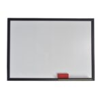 TABLERO BLANCO MARCO MDF NEGRO 80X120