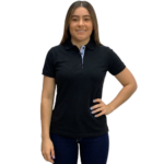 Camiseta Tipo Polo Negra Dama