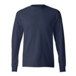 Camiseta Cuello Redondo Manga Larga Azul Turqui